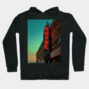 Neo Neon Sign Hotel ( Cyberpunk Cinematic Edit ) Hoodie